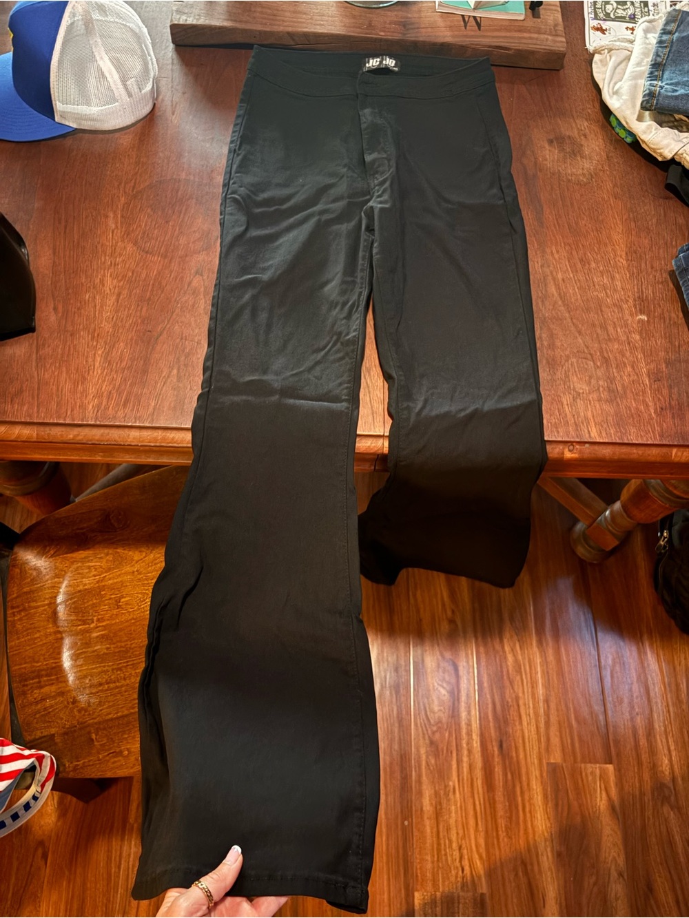 Black Bell Bottom Flared Stretch Jeans/Pants